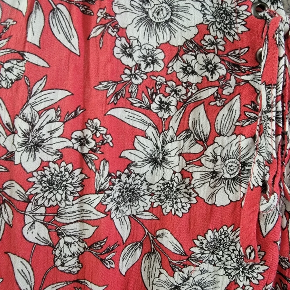 American Eagle red floral sleeveless dress size small - Picture 6 of 6